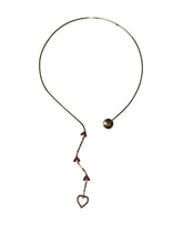Load image into Gallery viewer, Golden Heart Choker Necklace