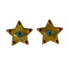 Load image into Gallery viewer, Evil Eye Star Earrings
