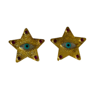 Evil Eye Star Earrings