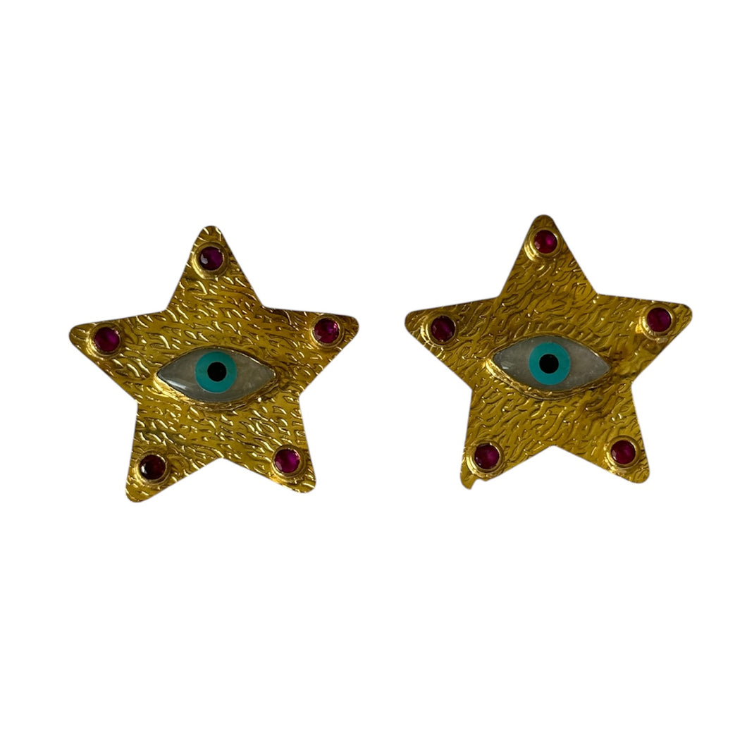 Evil Eye Star Earrings