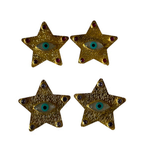 Evil Eye Star Earrings