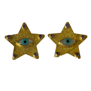 Evil Eye Star Earrings