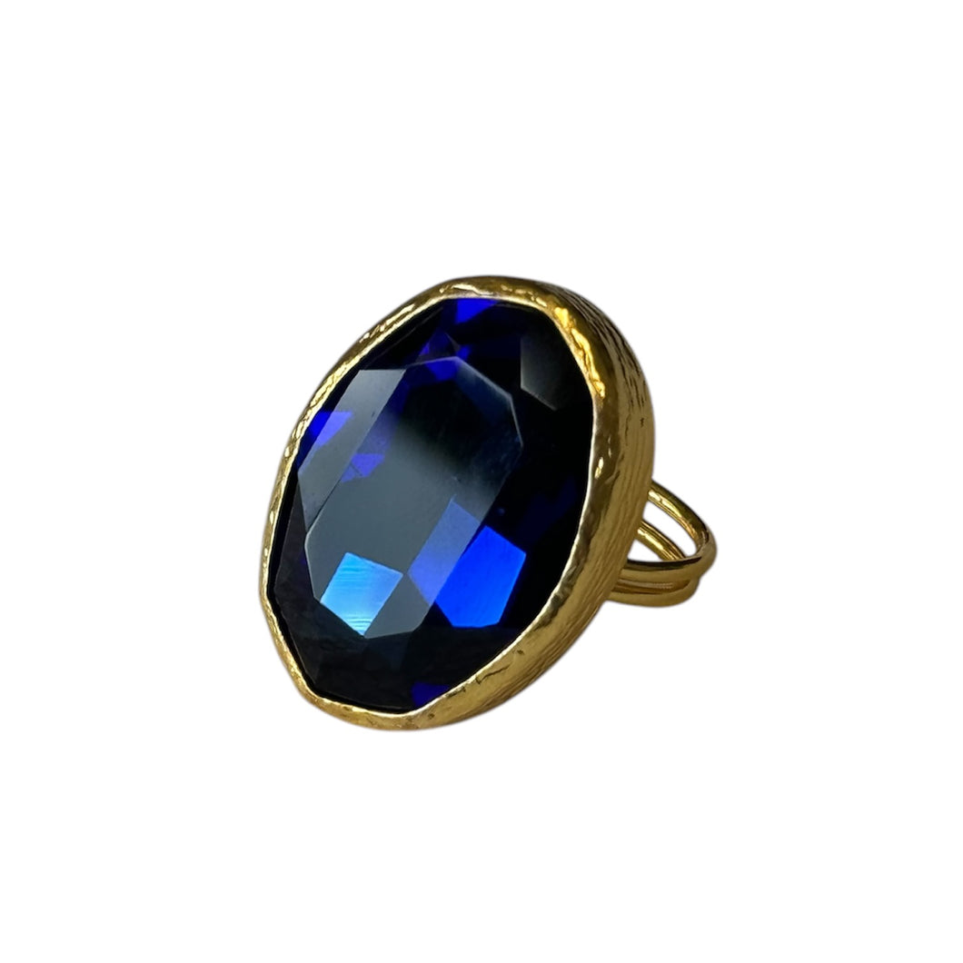 Midnight Sapphire Glow Ring