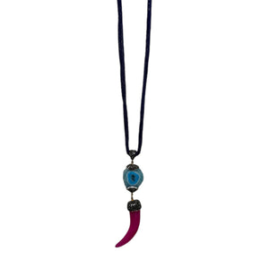 Azure Ember Pendant Necklace