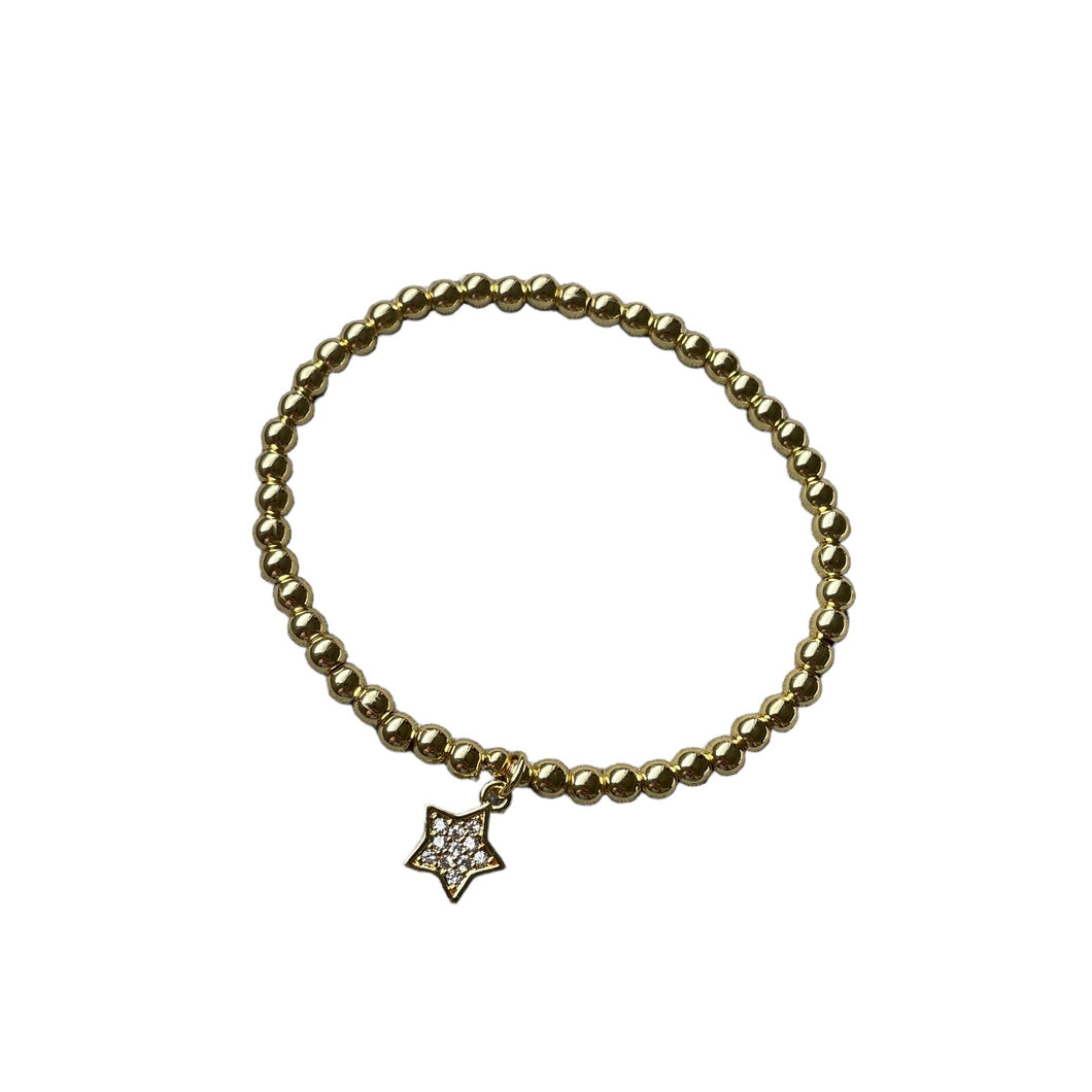 Star Gold Beaded Bracelet