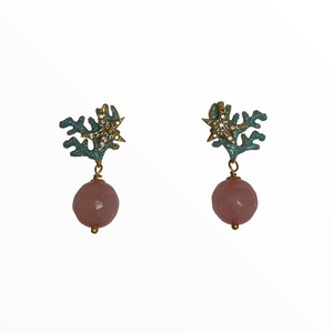Coral Star Earrings