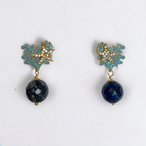 Coral Star Earrings