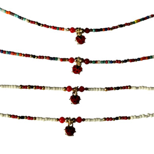 LadyBug Beaded Bracelet