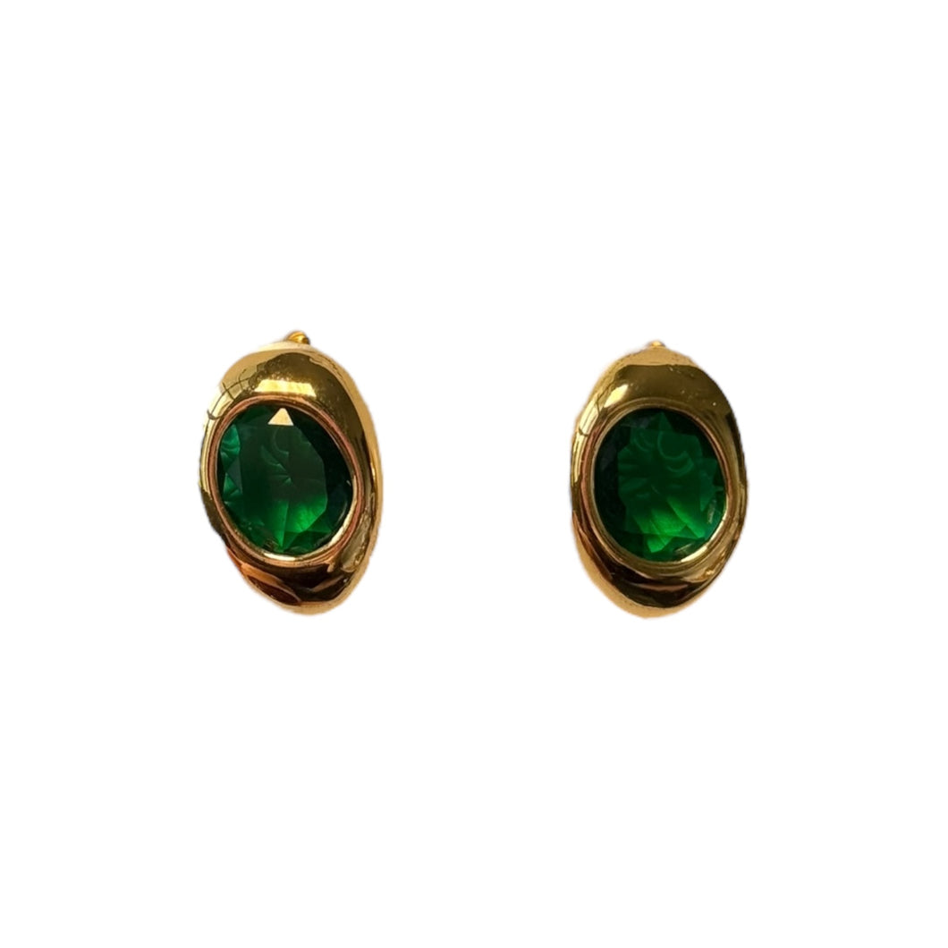 Retro Emerald Earrings