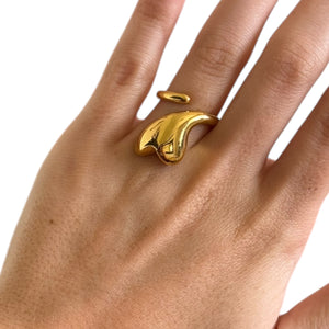 Heart Huggie Drop Ring