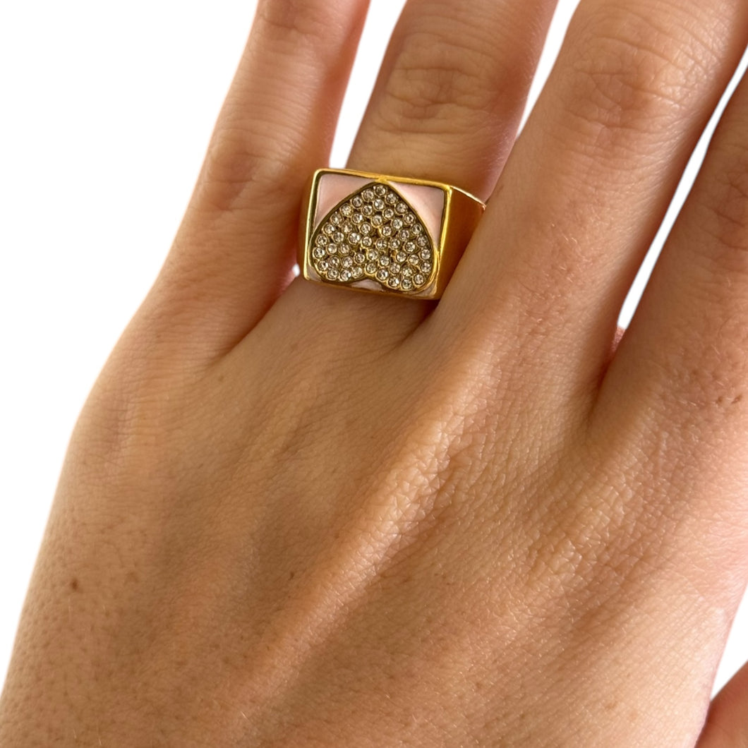 Enamel Heart Ring