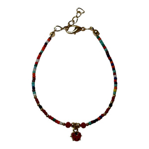 LadyBug Beaded Bracelet