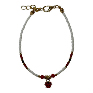 LadyBug Beaded Bracelet