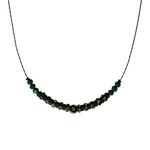 Turquoise Gold Evil Eye Necklace