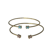 Load image into Gallery viewer, Oval Stone Adjustable Bangle
