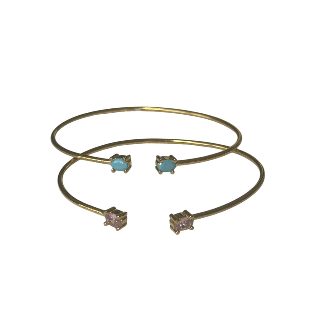 Oval Stone Adjustable Bangle