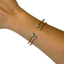 Load image into Gallery viewer, Oval Stone Adjustable Bangle
