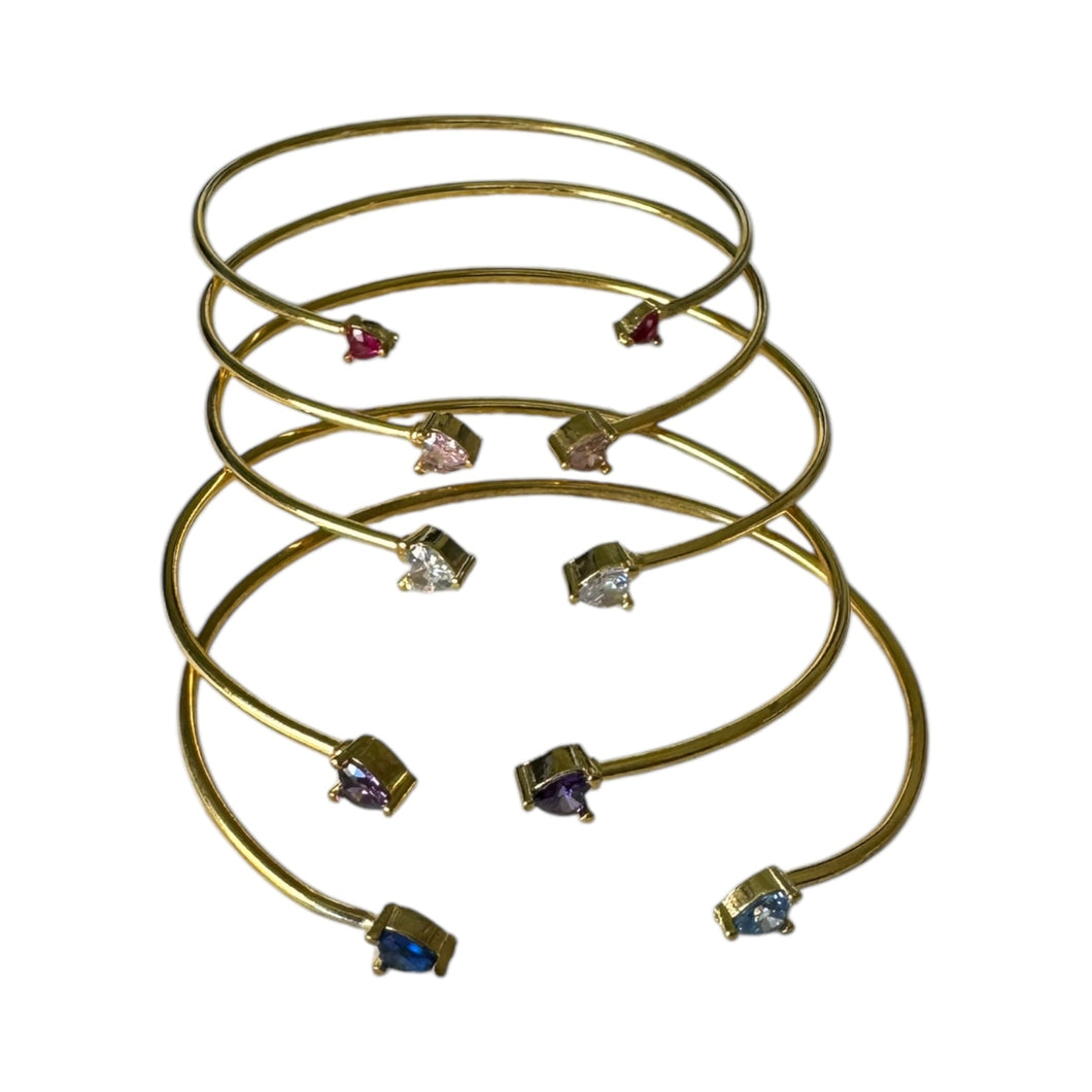 Heart Stone Bangle