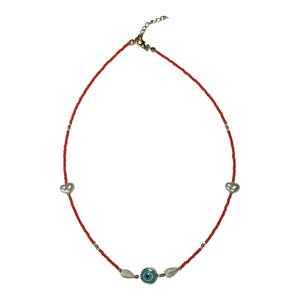 Evil Eye Seashell Necklace