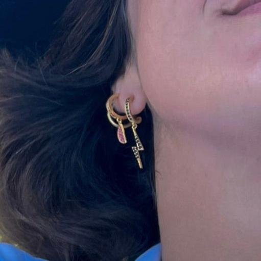 Lightning Dangle Stud